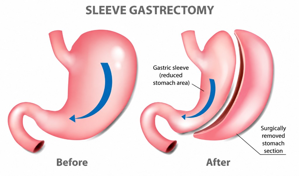 Gastric Sleeve surgery diagram